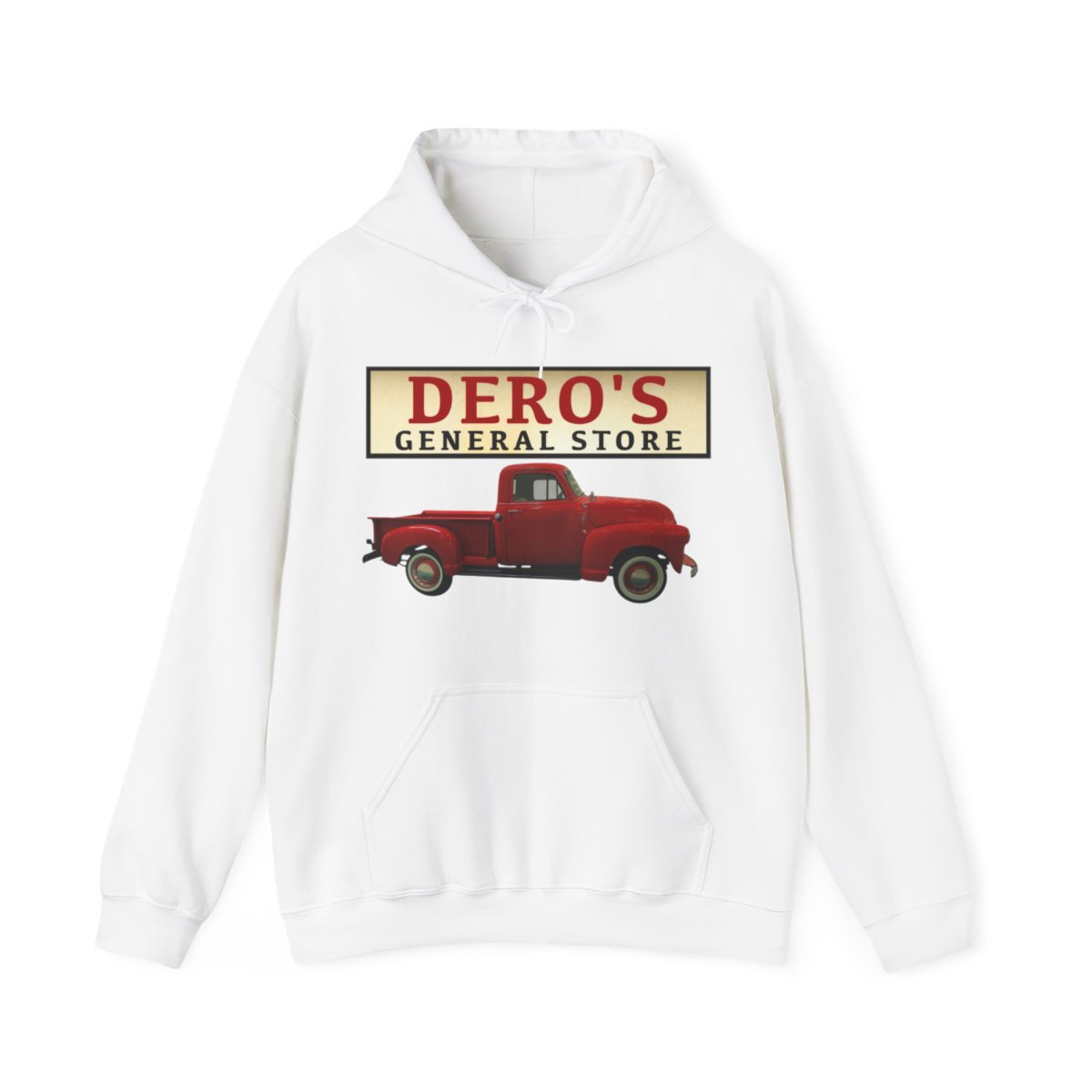 Adult - General Store's Red Truck Hoodie - Image 2