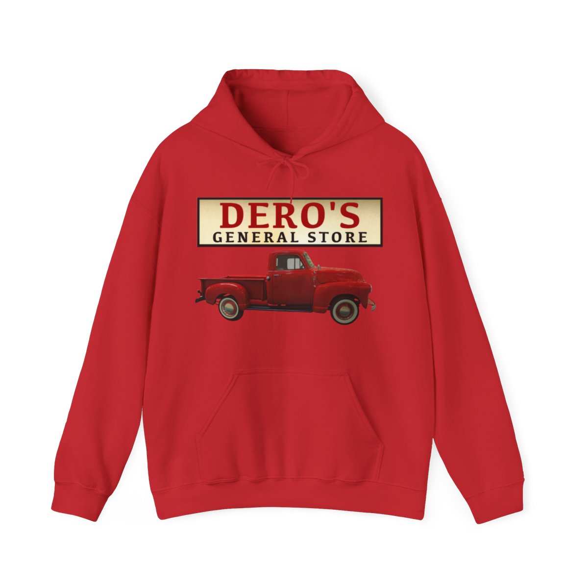 Adult - General Store's Red Truck Hoodie - Image 5